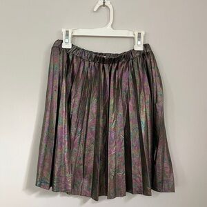 Urban Outfitters Silence + Noise Rainbow Metallic Skater Skirt Size S